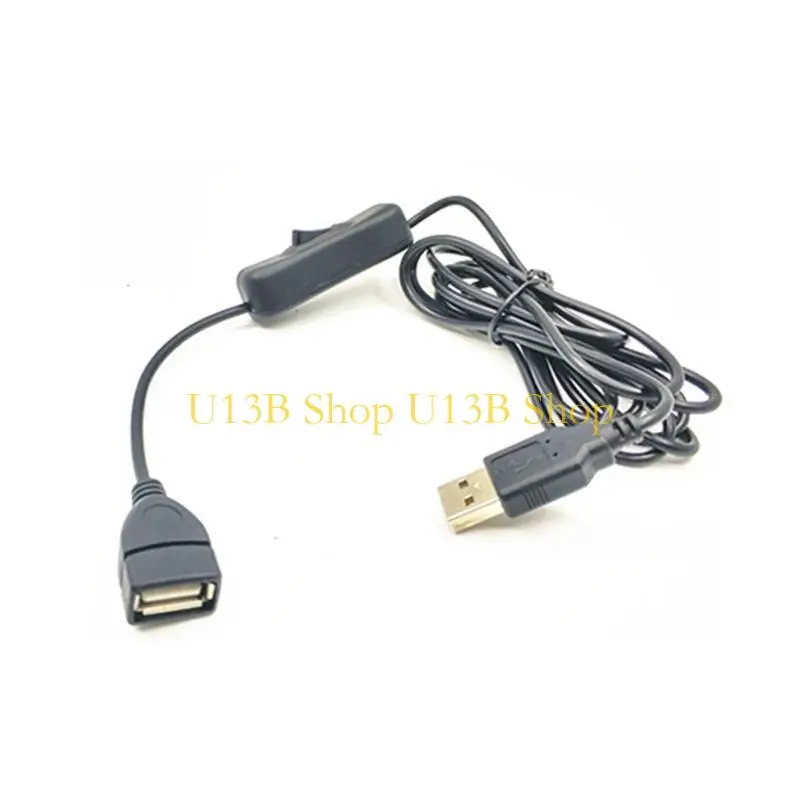 

U13B USB Cable Wire with Power On Off Switches, Straight-headed USB2.0 Male to Female Data Line Power Supply Extension Cord