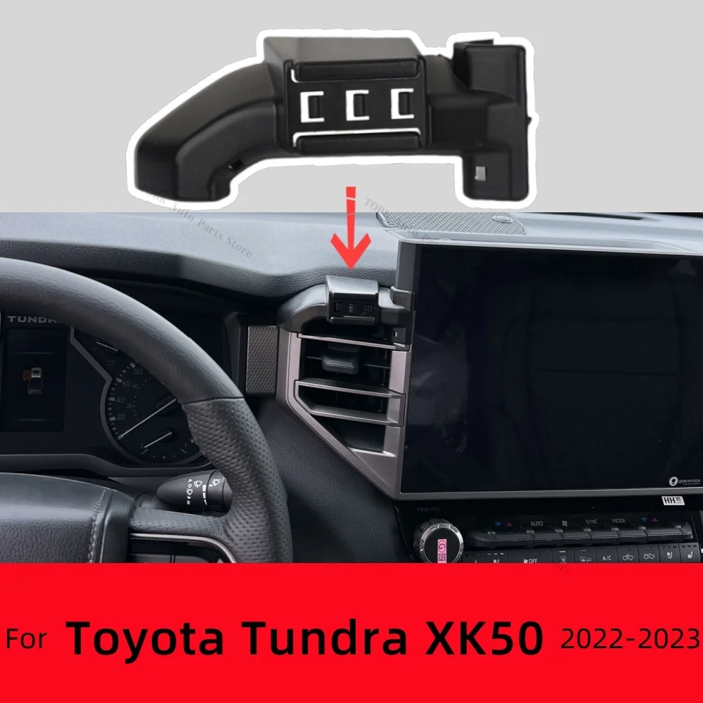 Auto Telefon Halter Stehen Für Toyota Tundra Xk50 2022 2023 Starke Spezielle Feste Halterung Basis Drahtlose Lade Autos Zubehör