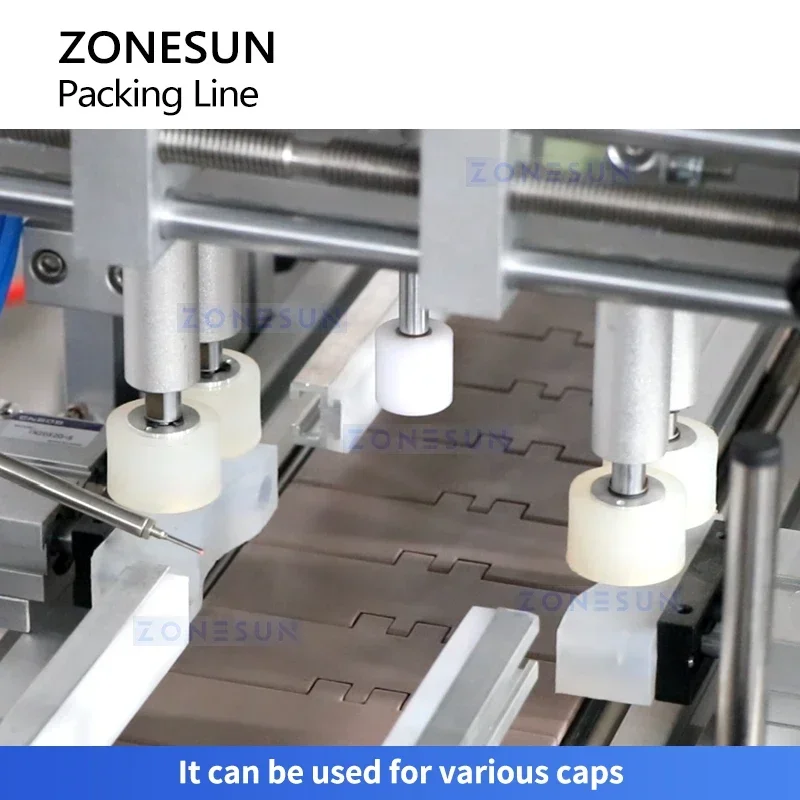 ZONESUN Línea de producción de envasado de pasta gruesa para máquina de llenado y tapado y etiquetado de productos cremosos ZS-FAL180D9