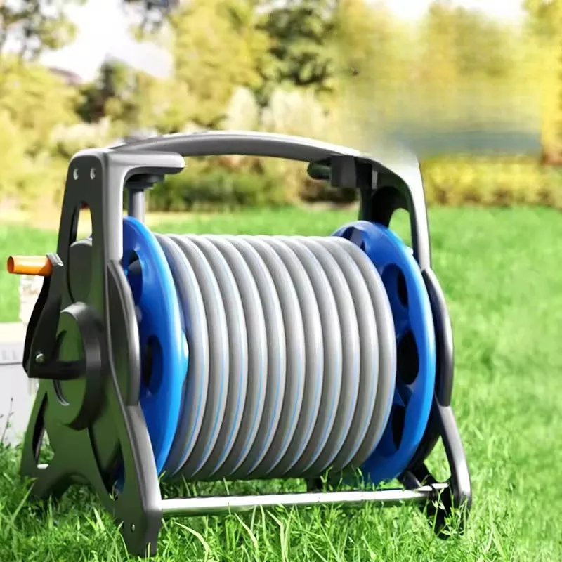 Drip Irrigation Hose Reel Wall Mount PVC Pipe Extendable Garden Hose Holder Granulator Gooseneck Tubing Car Supplies Backyard