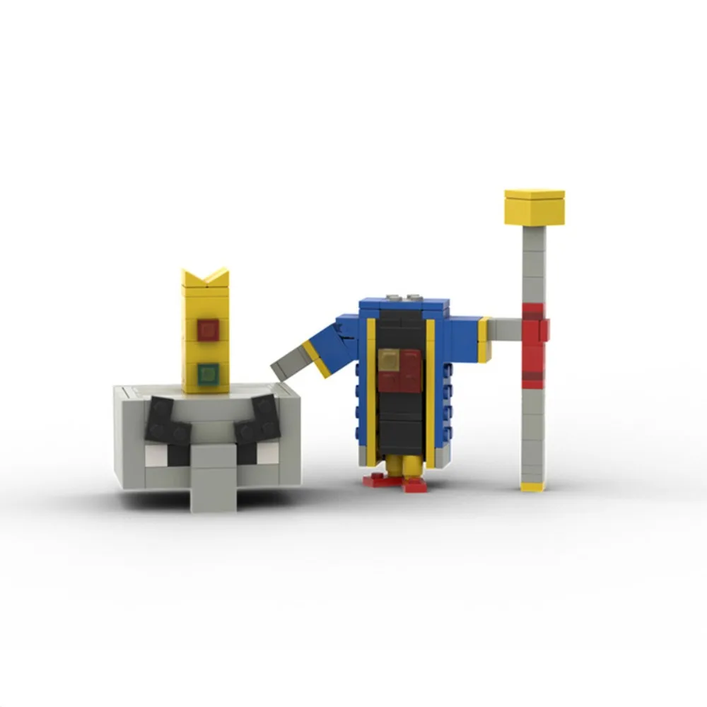 Juego MOC World Nether Qi'er líder monstruo montaje de bloques de construcción modelo de ladrillo rompecabezas creativo familia y amigos regalo de vacaciones