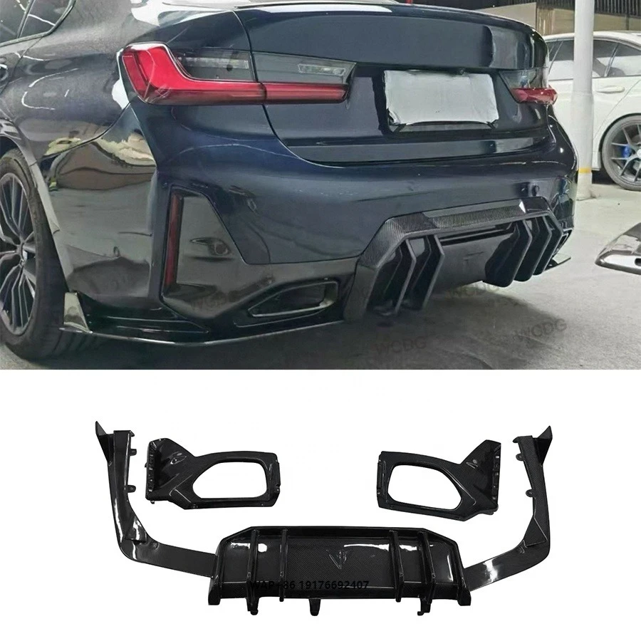 

Dry Carbon Fiber FD Style Rear Diffuser Lip forBMW 3 Series G20 G28 LCI 2023+ Rear Diffuser Side Splitter Spoiler Car Bodykit