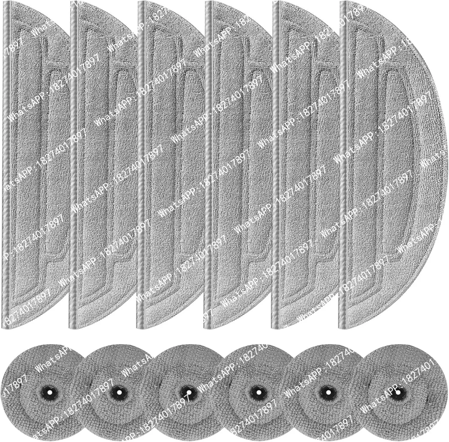 12 Pack Microfiber Mop Pads Compatible with S8 MaxV Ultra Robot Vacuum Washable Reusable Cleaning Cloth Accessories