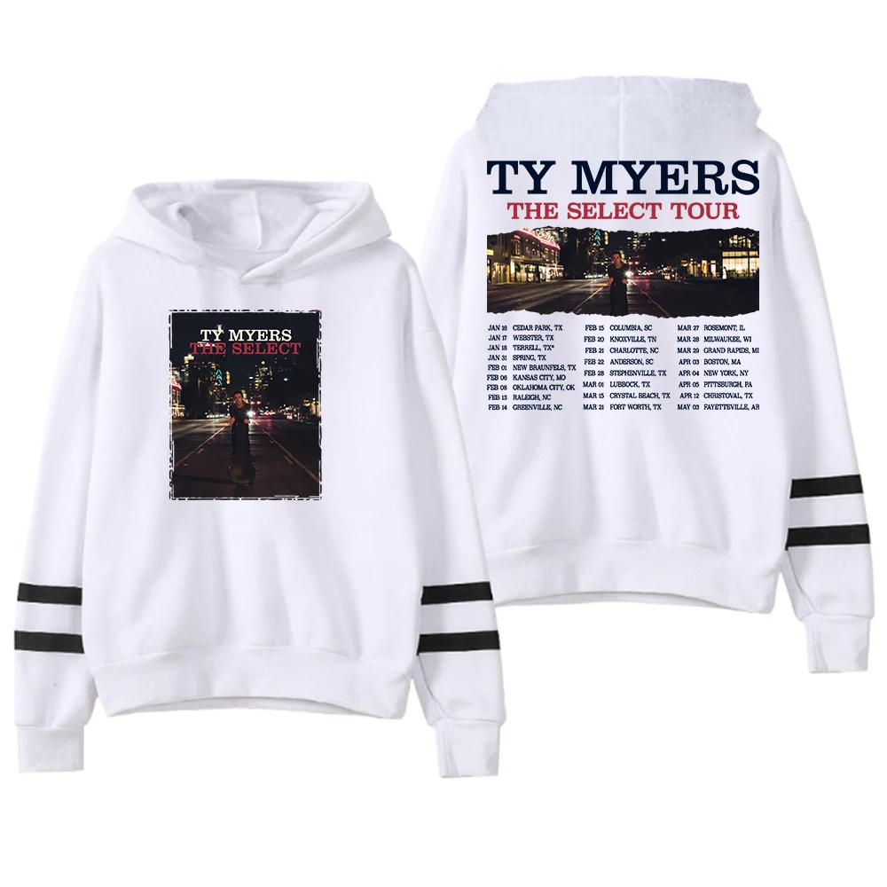 Ty Myers The Select Tour 2025 Hoodie Unisex Pocketless Parallel Bars Sleeve Streetwear Women Men Hooded Sweatshirts