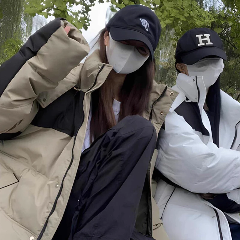 

High Quality Short Women's down Cotton Jacket 2026 Winter New Style Patchwork Workwear Parka Bread Cotton Coat Korean Version