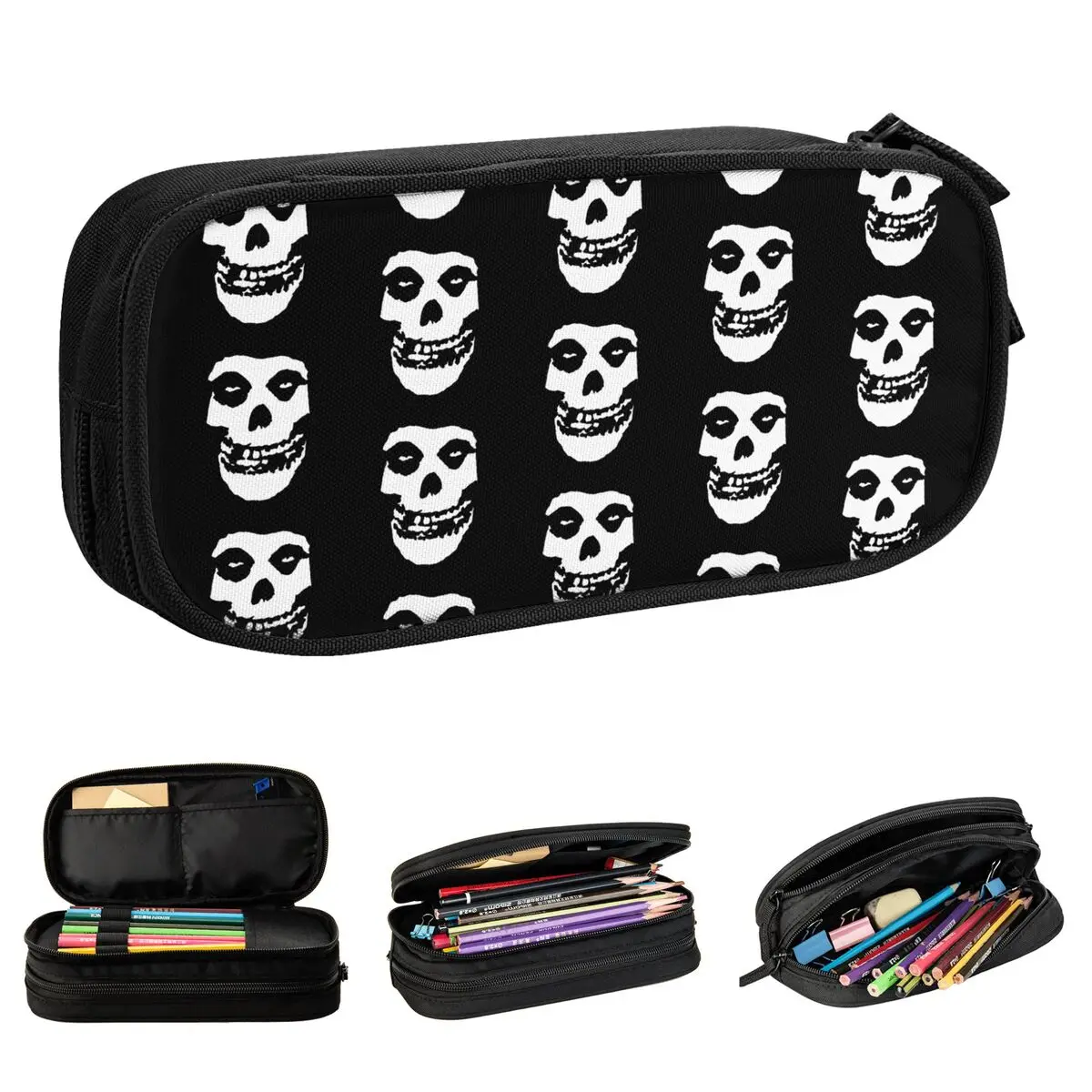 Misfits-Logo Pencil Case Pen Box Bags Girls Boys Big Capacity Students School Cosmetic Pencilcases