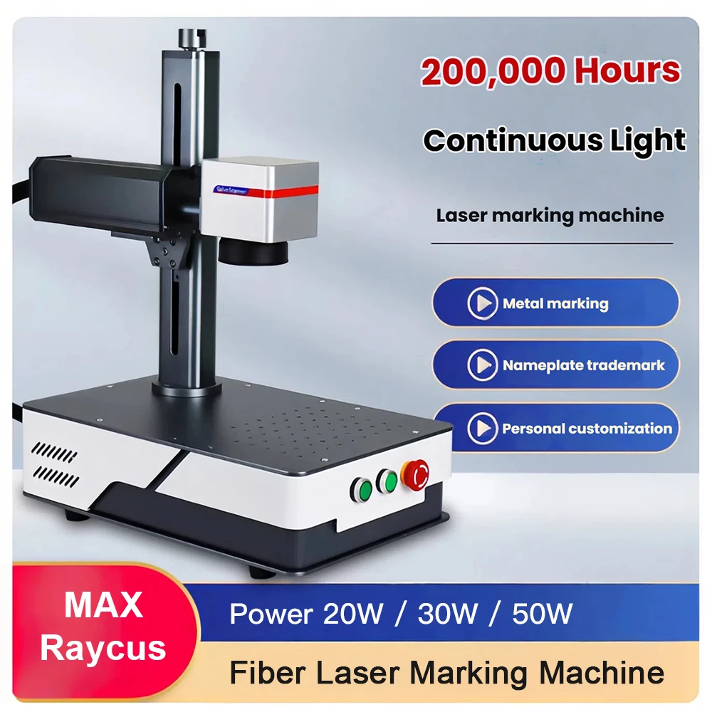 

WaveTopSign 20W 30W Волоконный лазерный маркировочный станок Высокоскоростной набор гальво-голов RC1001 MAX Raycus Лазерный источник для маркировки металла
