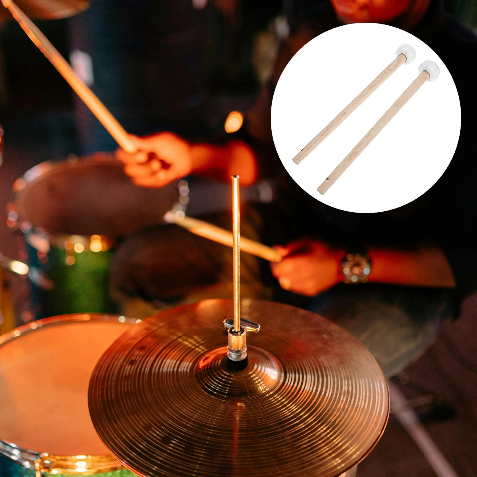 

2Pcs Wood Chinese Gong Mallets Precision Crafted Smooth Surface Reliable Cotton Linen Materials Easy to Use Professional