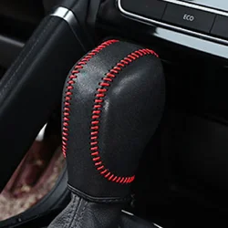 Leather Car AT Gear Shift Knob Cover for Renault Koleos Talisman Megane Captur Clio Scenic Kadjar Fluence for Samsung QM5 QM6