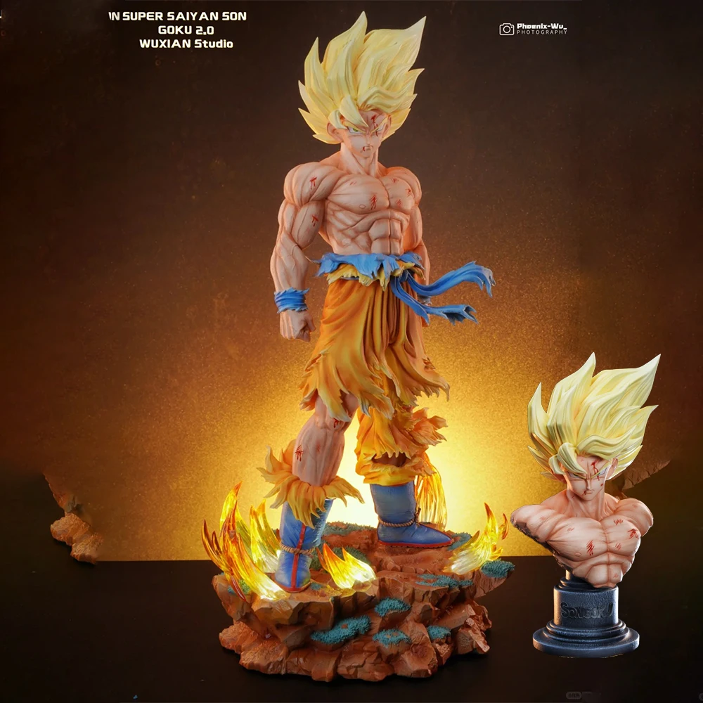 

35cm JT Toys 2.0 Dragon Ball Anime Figures Son Goku Figures Super Saiyan 1 Collection Model Statue Room Decora Desk Toys Gifts