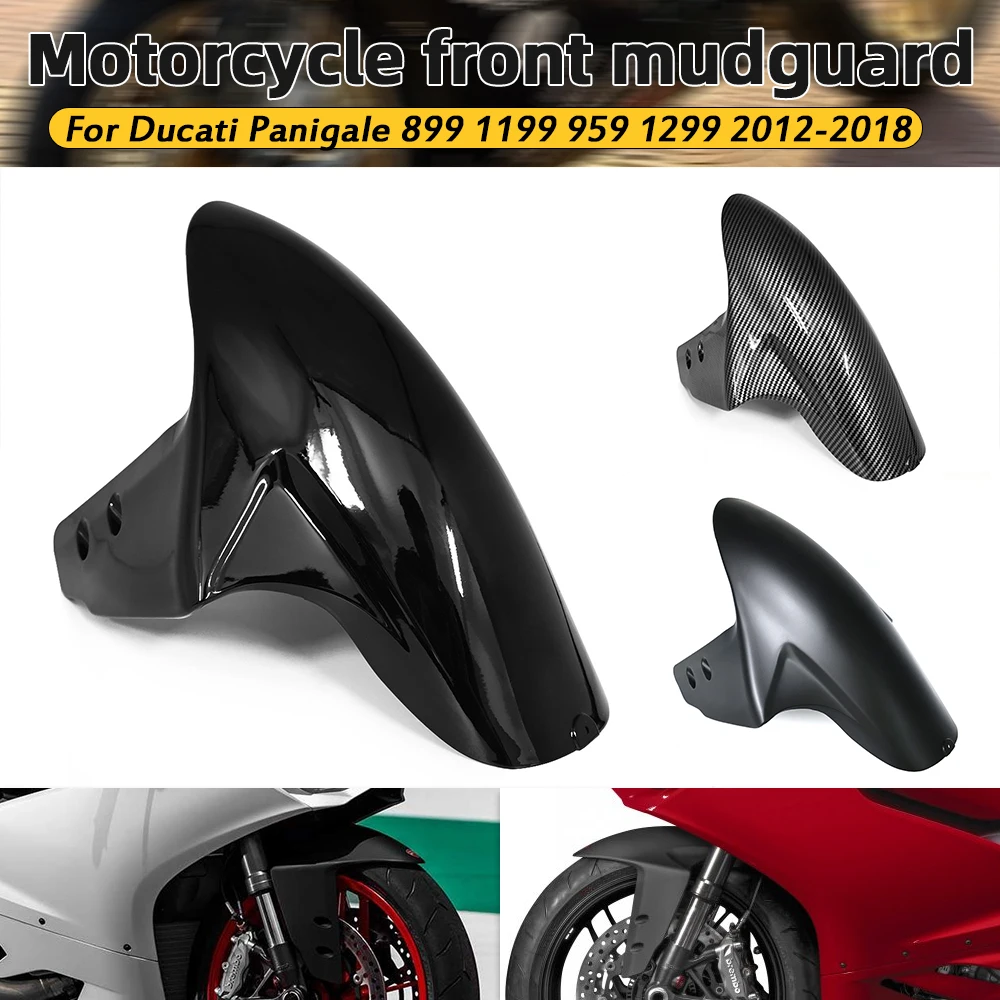 Garde-boue avant pour Ducati Panigale 899 959 1199 1299 2012-2018, pièces de moto en Fiber de carbone ABS, garde-boue anti-éclaboussures