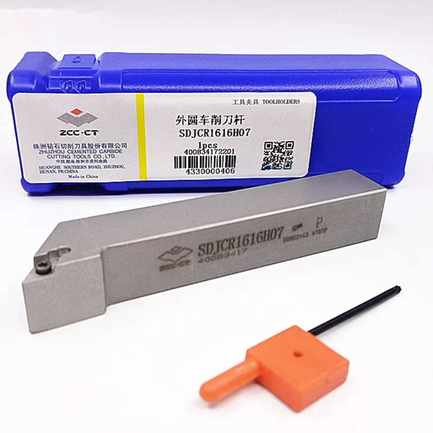 

SDJCR1616H07/SDJCL1616H07/SDJCR1616H11/SDJCL1616H11 ZCC.CT External Turning Tool Cutter Bar For DC** inserts 1PCS/BOX