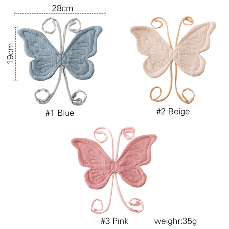 아기 생일 파티 장식 코튼 나비 단색 날개, 신생아 생일 사진 액세서리, 어린이 생일 선물