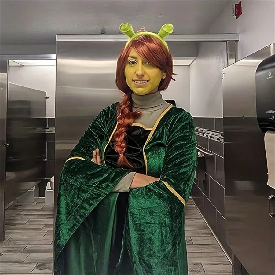 

Зеленая повязка на голову с мультяшными ушками для взрослых, аксессуар для волос для костюмированной вечеринки