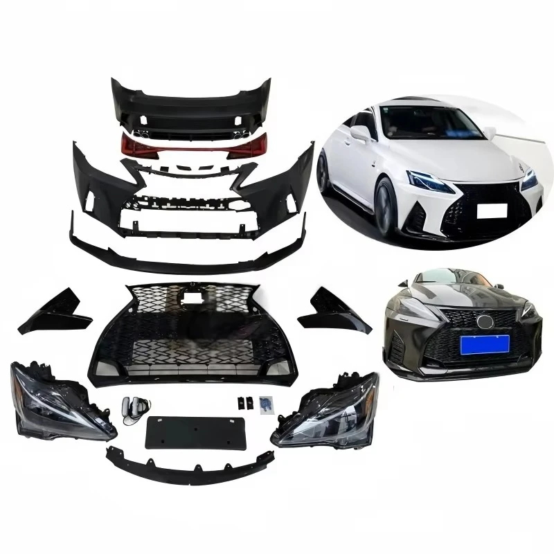 

Suitable for IS250, IS300 From 2006-2012 Upgraded to 2021 Front and Rear Bumper Body Kits.including Front Rear Bumper