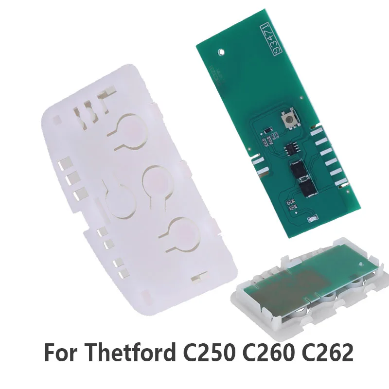 1set RV Toilet Flush Switch Circuit Board Shell For Thetford C250 C260 C262 RV Parts Toilet PCB Flush Button Switch For Caravan