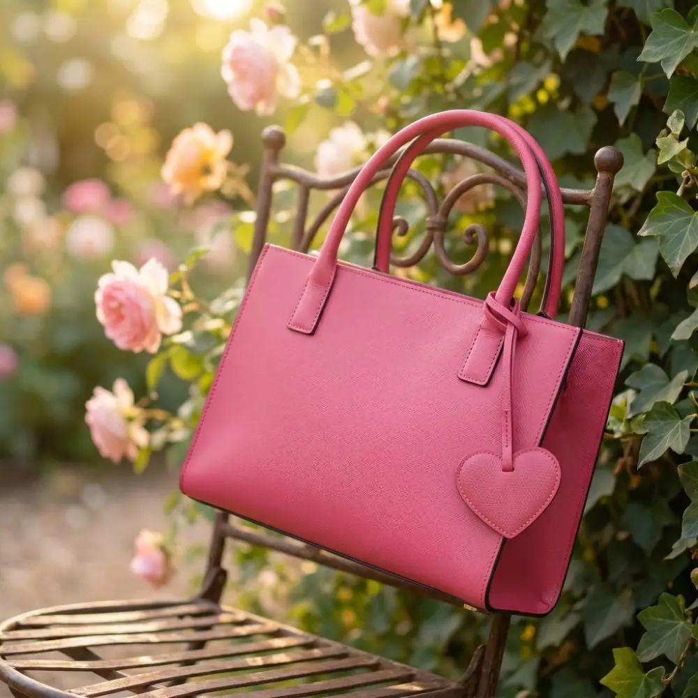 Trendy Hanger Pu Leather Heart Pendant Fashion Heart Shaped Bag Charm Creative Colorful Bag Decoration Bag Accessory