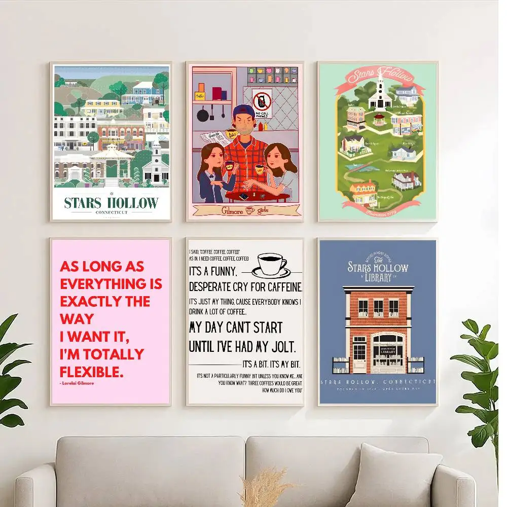 1pc Gilmore Girls Poster High Quality Print Waterproof Wall Art Sticker For Bar Living Room Decor Gift