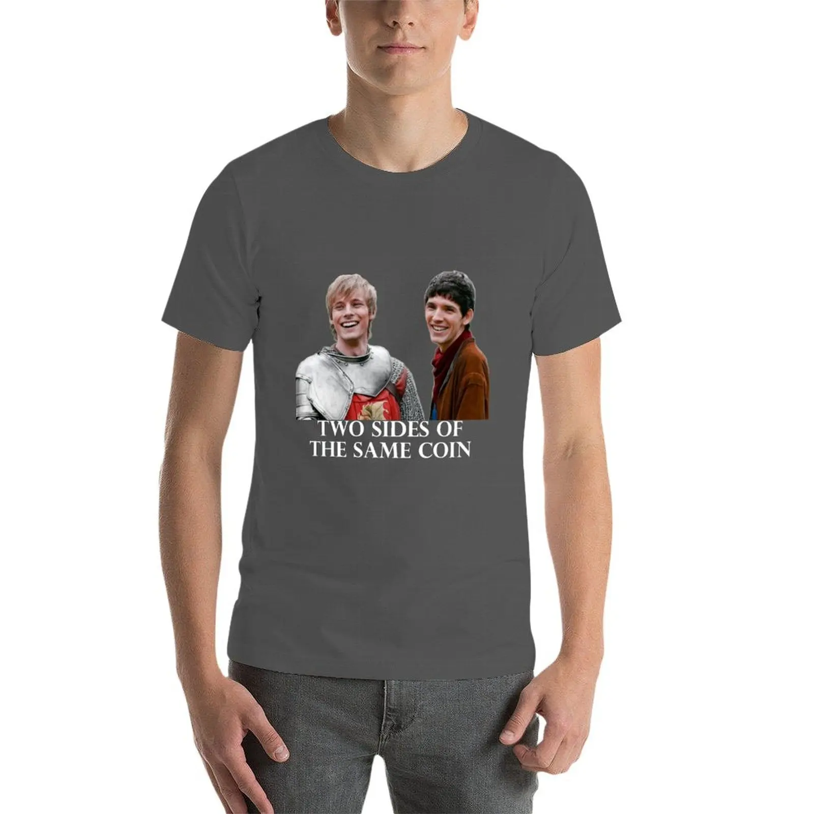 ميرلين آرتور (bbc) تي شيرت رجل تي شيرت القطن الثقيل تي شيرت للرجل حزمة الأبيض تي شيرت للرجل القطن تي شيرت