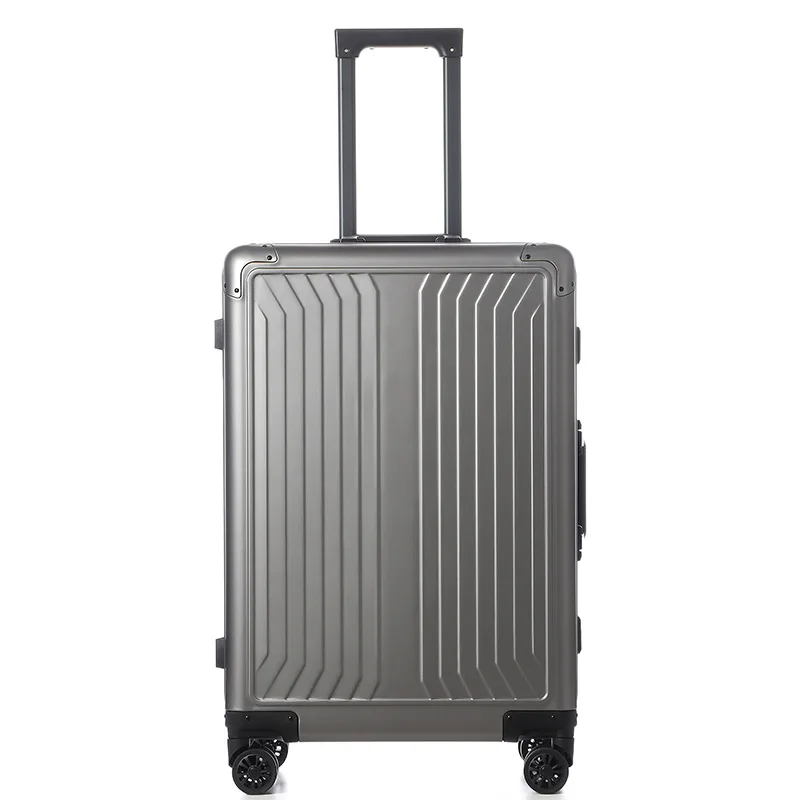 Suitcase Aluminum Magnesium Rolling Trolley Luggage Travel Bags Men Metal Suitcases TSA Code Lock Women Suitcase Trip Cabin