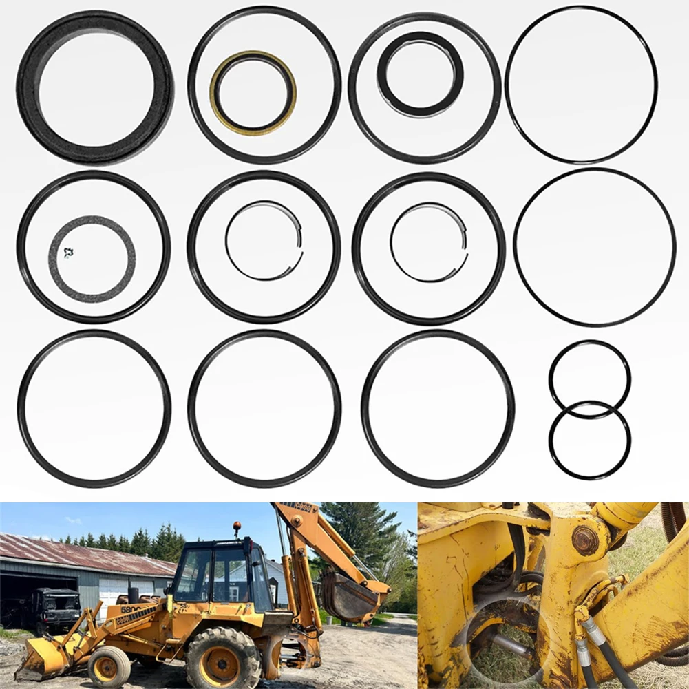 Rebuild/Repair Seal Kit for Case 580CK Model 33 Backhoe Swing Cylinder 1966-1971 with Snap-In/Press-In Wiper Fit Rod Size 1-3/4