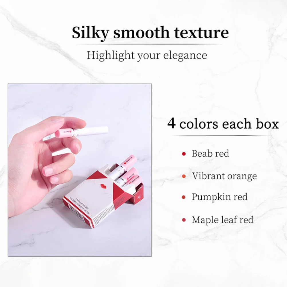 Set di 4 rossetti opachi per donne, a prova di sbavature, compatti, da viaggio, ideali, per compleanni, matrimoni, feste, regalo, rossetti per la pelle scura