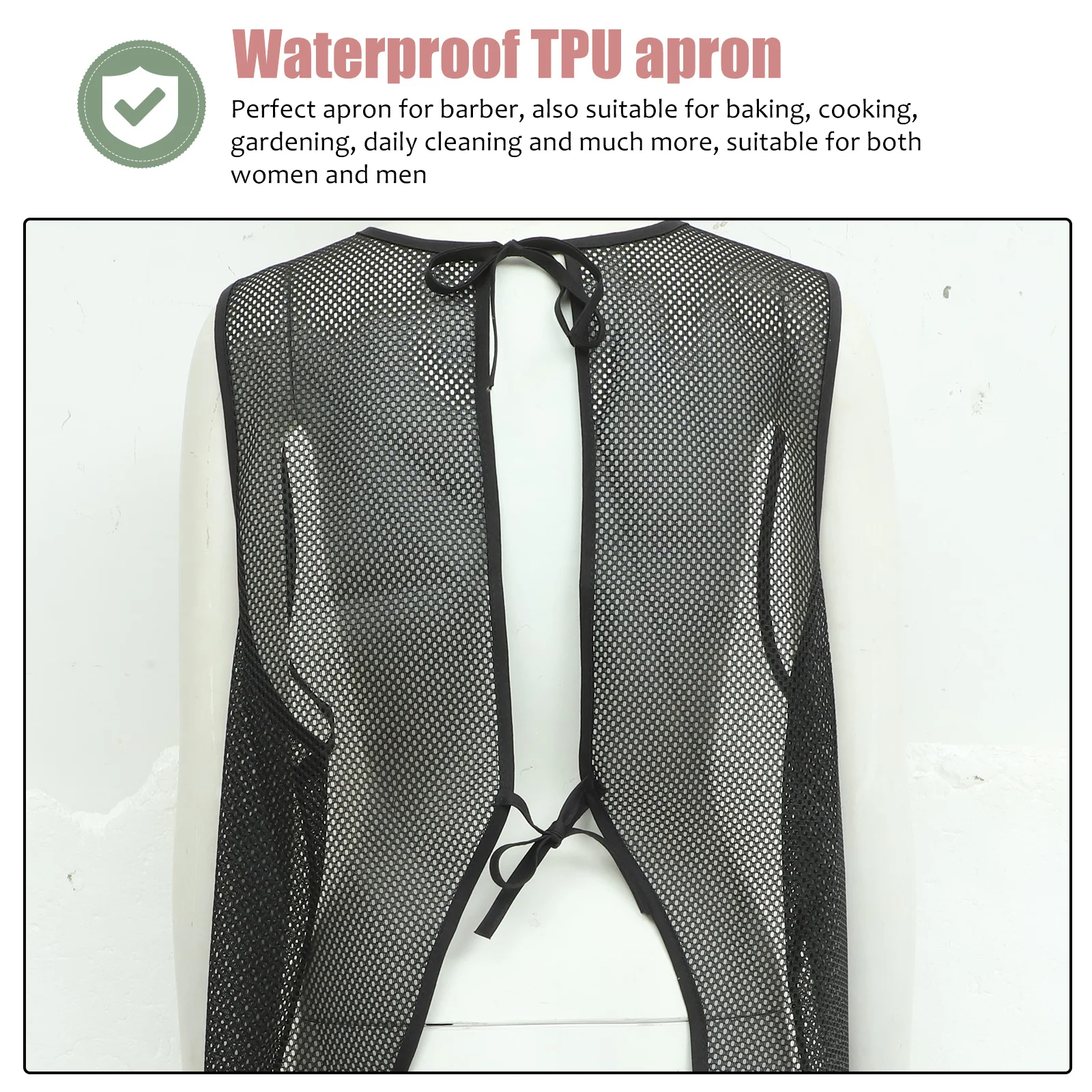 

Waterproof Tpu Barber Apron Professional Hair Stylist Adjustable Reusable Haircut Hairdressing Salon Accessories