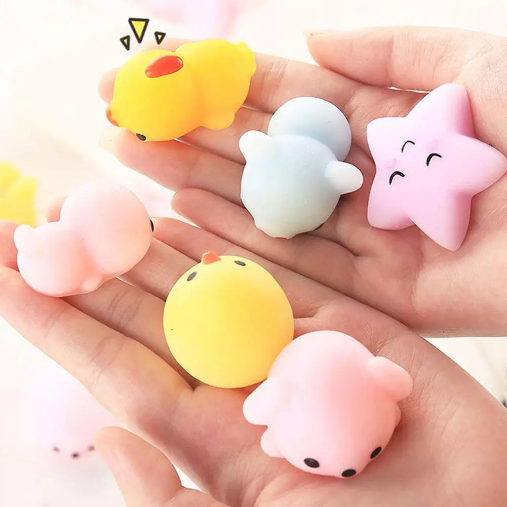 30PCS Kawaii Squishies Mochi Anima Toys For Kids Antistress Ball Squeeze Party Favors Stress Relief Toys Gift S7C5