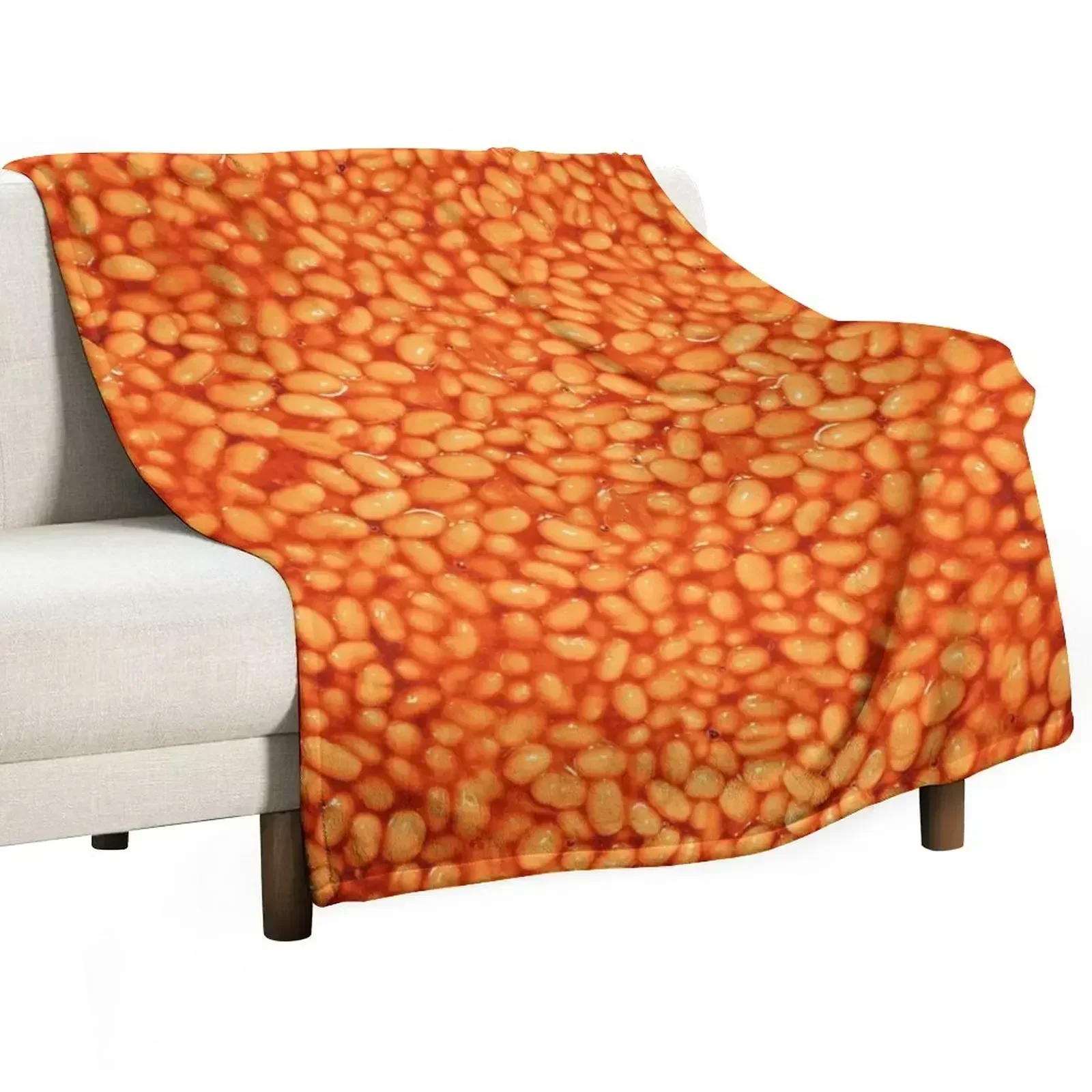 Beans In Things Pattern Throw Blanket funny gift Shaggy Loose Blankets