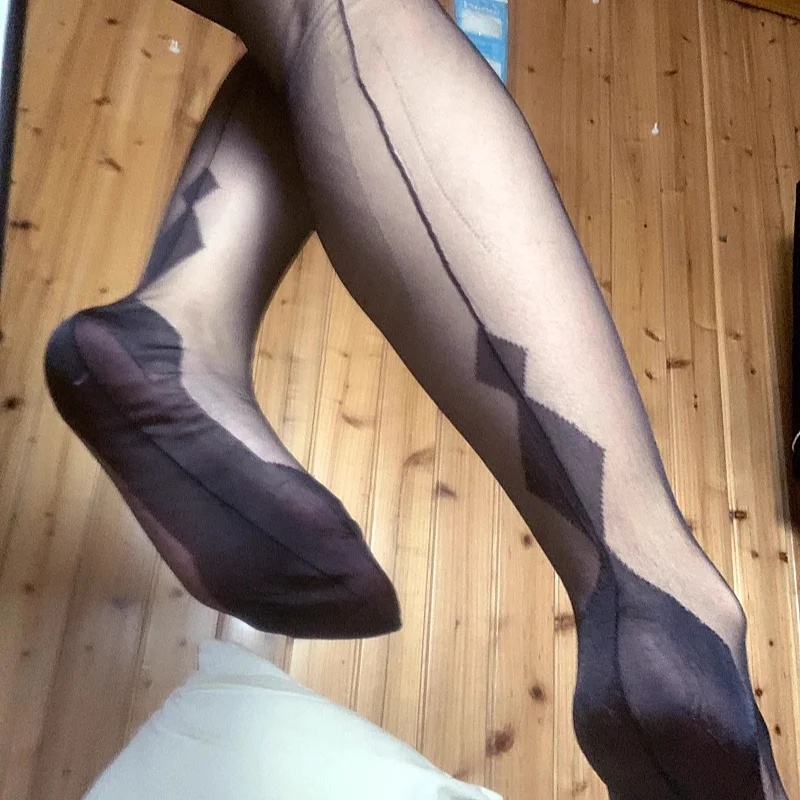

Foot Shaped Thigh High Stockings Women 3D Summer Back Seamed Medias Pole Dance Sexy No Elasticity Knit Fabric Long Stockings
