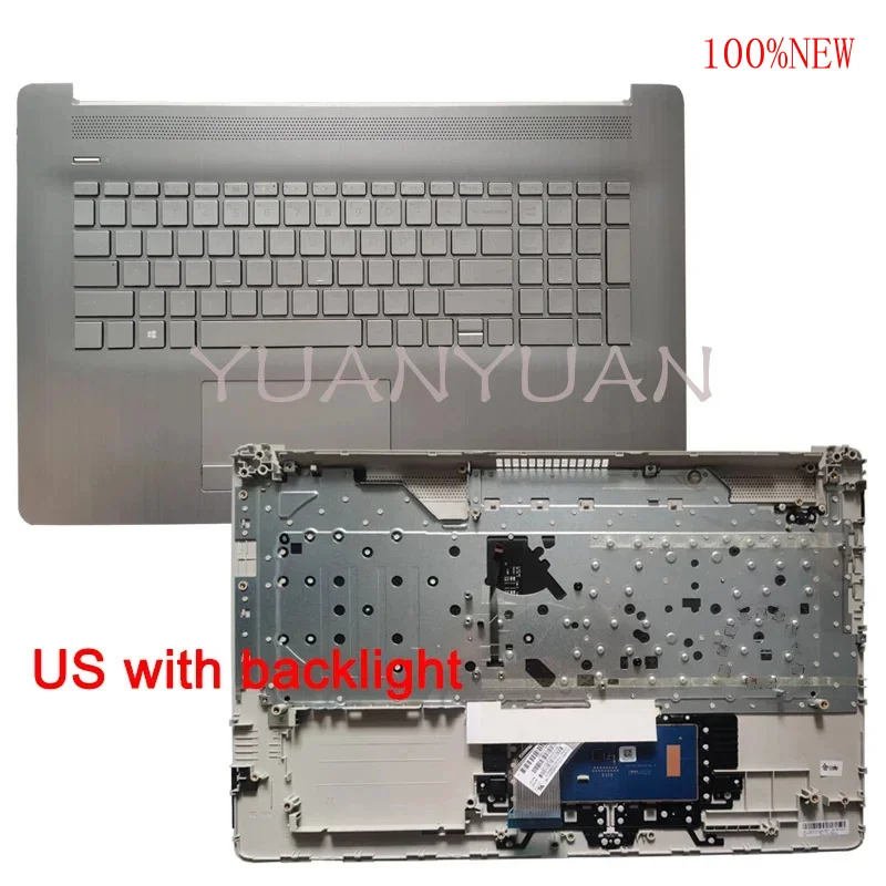 W HP HP 17-BY 17-CA 손목 받침대 케이스 미국 영국 RU 키보드 노트북 상단 덮개 셸