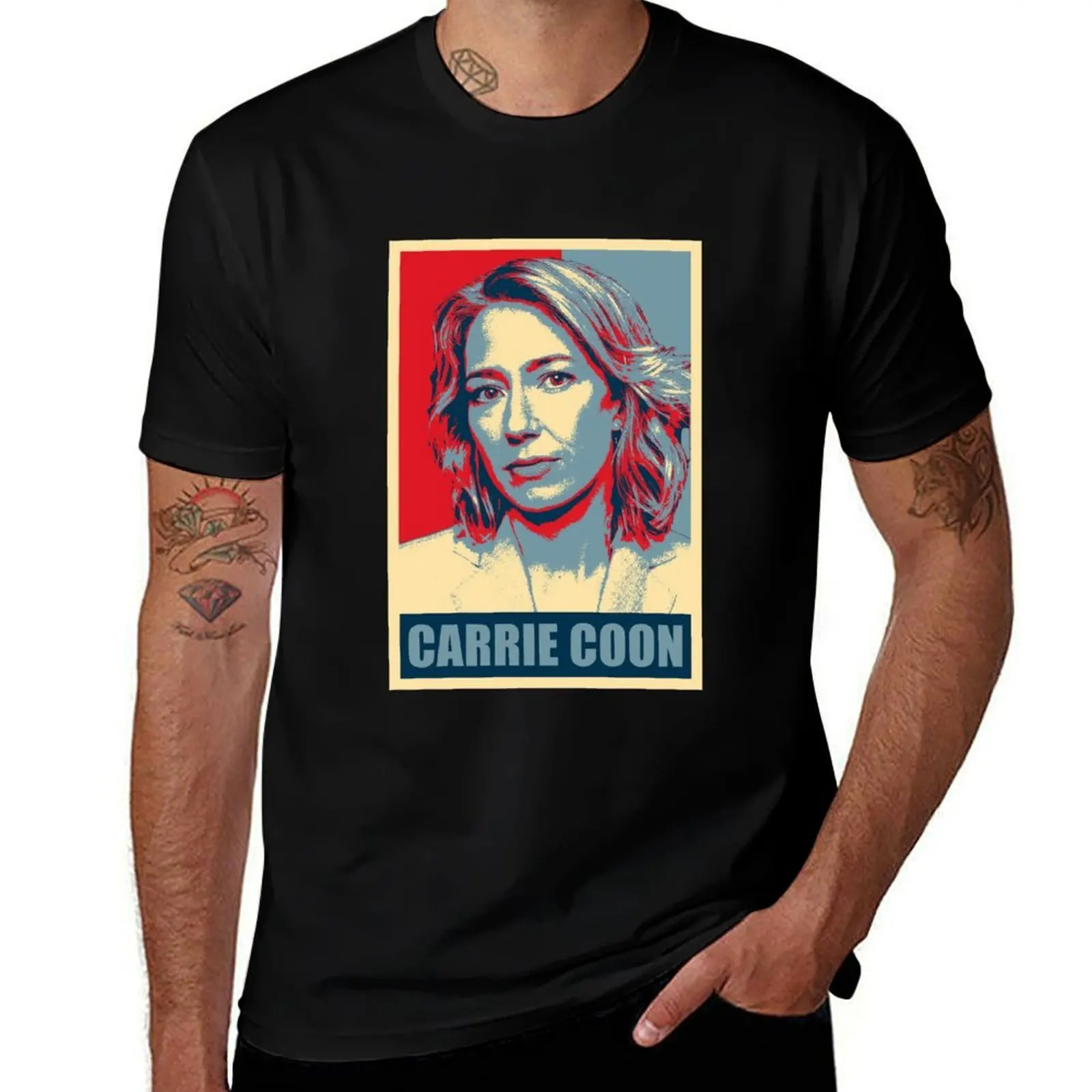

Carrie Coon Hope T-Shirt Basic Solid Color Short Sleeve Cotton Top