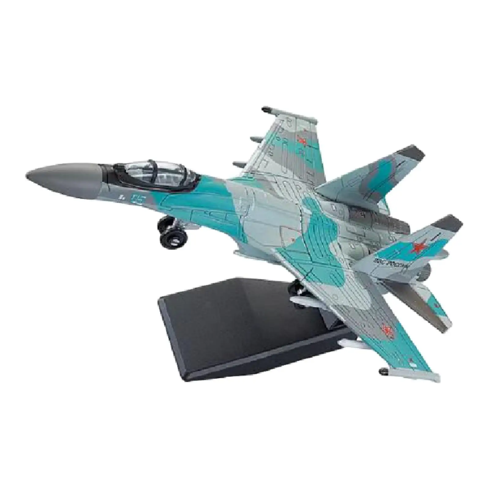 1/100 SU35S Fighter Model Kit Fine Motor Skills for TV Cabinet Living Room