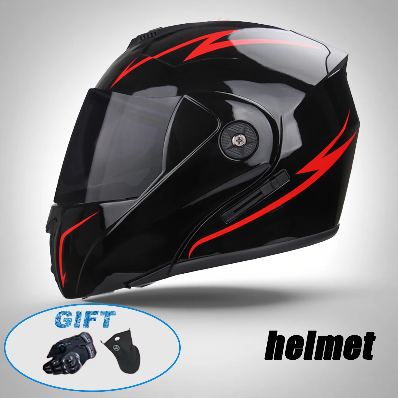 

New Modular Motorcycle helmet full face racing with Double sun visor Women man flip up helmet Double lens DOT