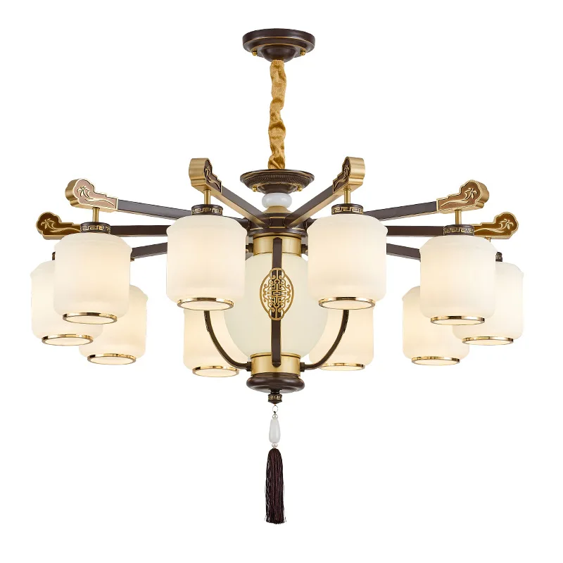 

New Chinese style, creative, living room, chandelier, dining room