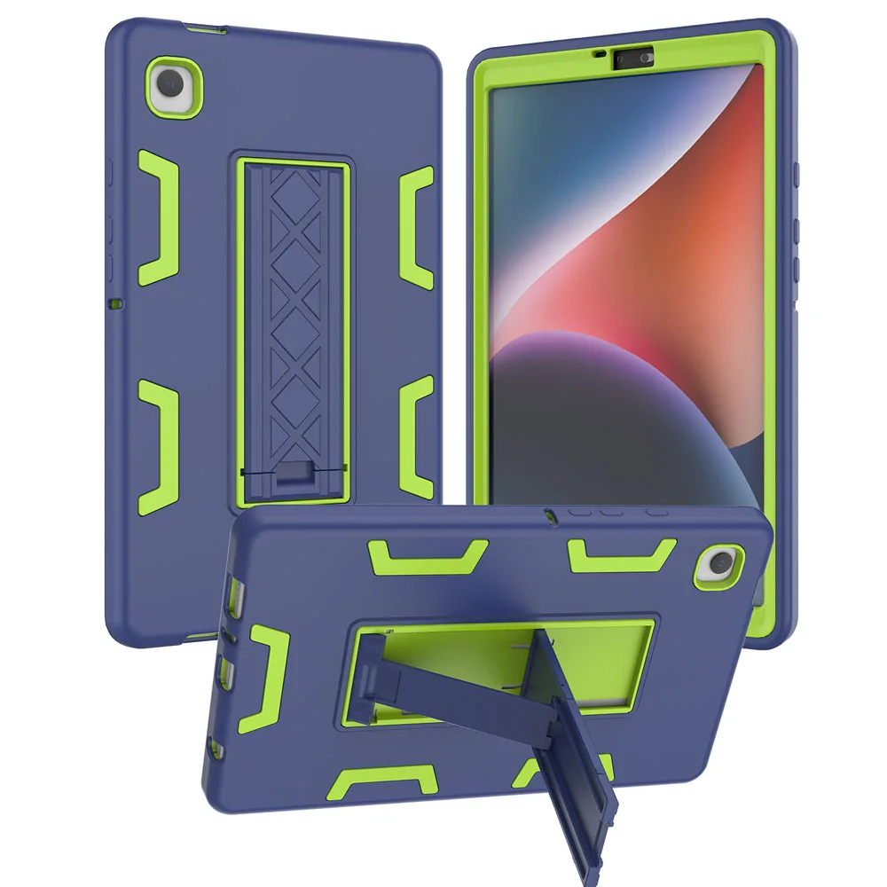 For Samsung Galaxy Tab A9 8.7 inch Case Shockproof Hard PC Soft Silicone Stand Cover Four Corner Anti-Drop Protective Shell
