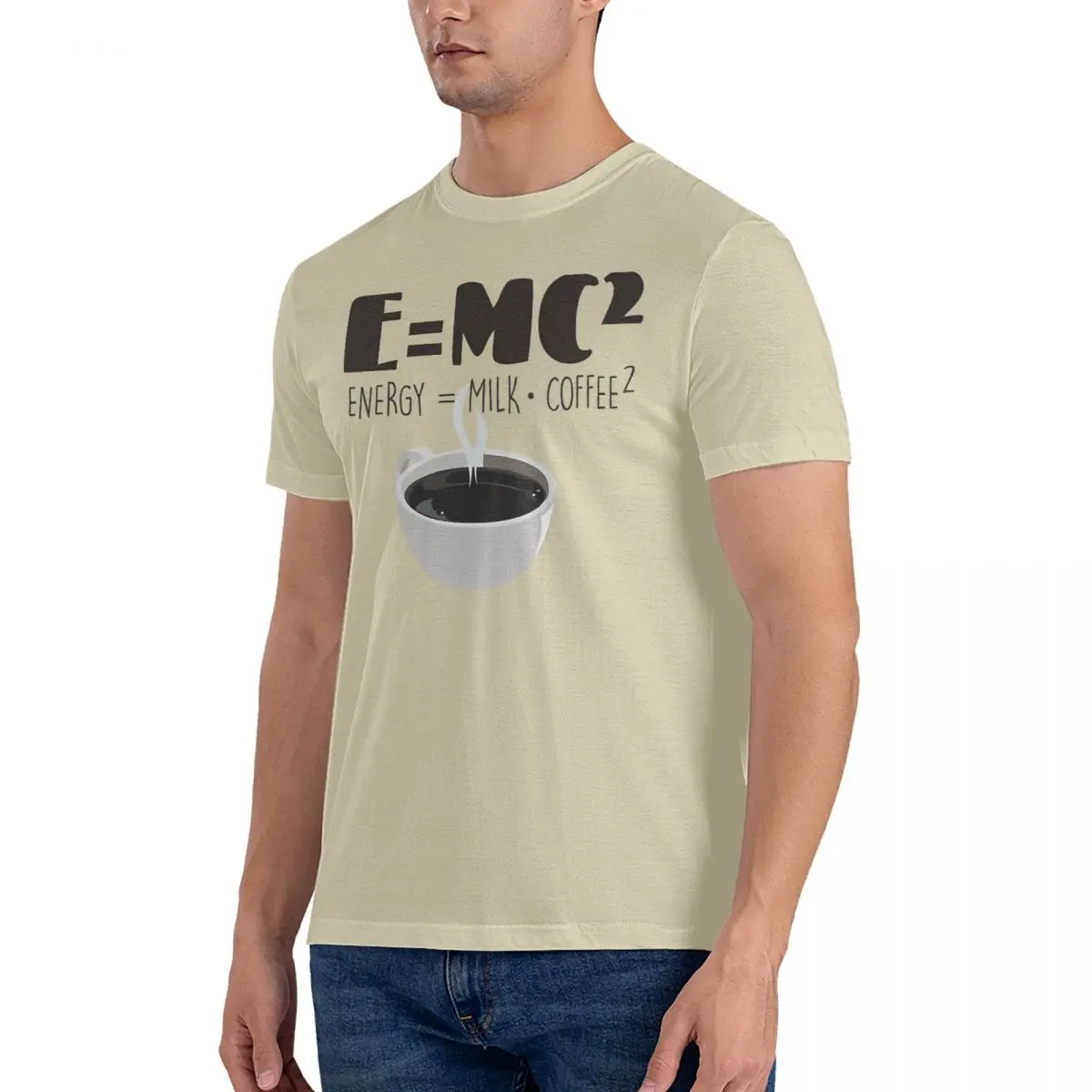 Energy = Milk And Coffee 2 T Shirts E=MC2 100% Cotton Clothes Casual Short Sleeve O Neck Tee Shirt Graphic Printed T-Shirts