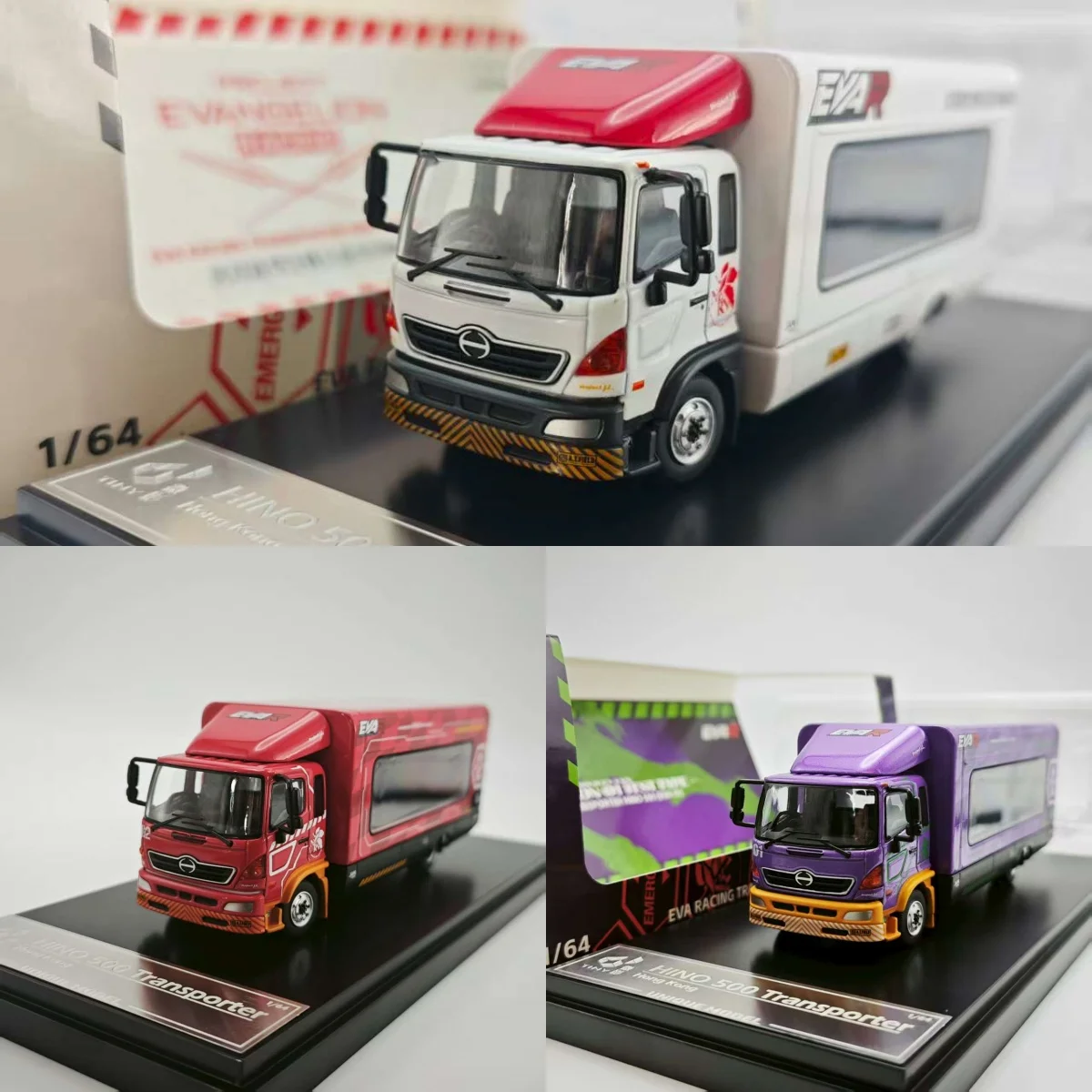 

UM Model 1:64 EVA RACING TRANSPORTER HINO 500 Lifting Compartment Transport Alloy Car Model