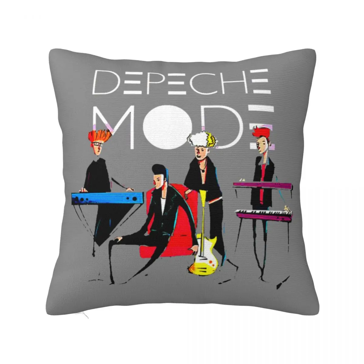 

Depeche Cool Mode Pillowcase Soft Fabric Cushion Cover Decorative Throw Pillow Case Cover Seat Zippered 18"