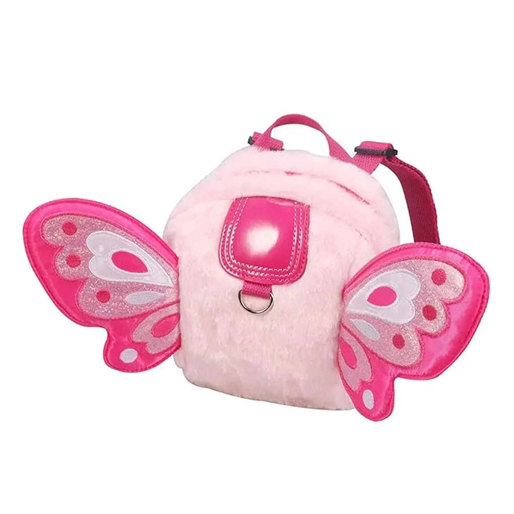 Anti-Lost Toddler Backpack With Reins Made Of Oxford Multifunctional Cute Wide Application purple