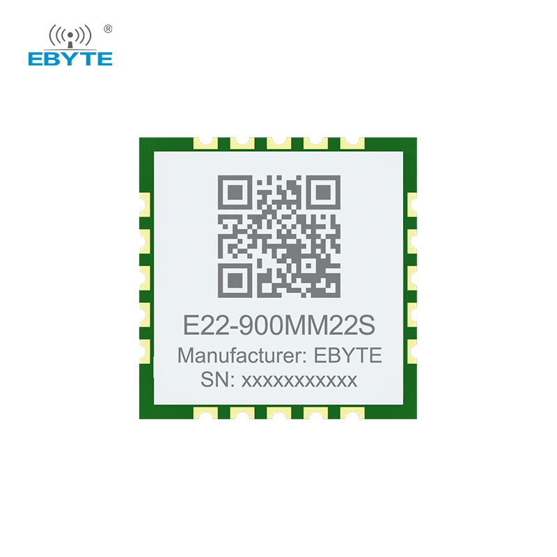 Módulo SX1262/1268 LoRa 868/915/433MHz EBYTE E22-400MM22S/ E22-900MM22S tamaño ultrapequeño IPEX/agujero de sello 21,5dBm 7KM módulo SMD