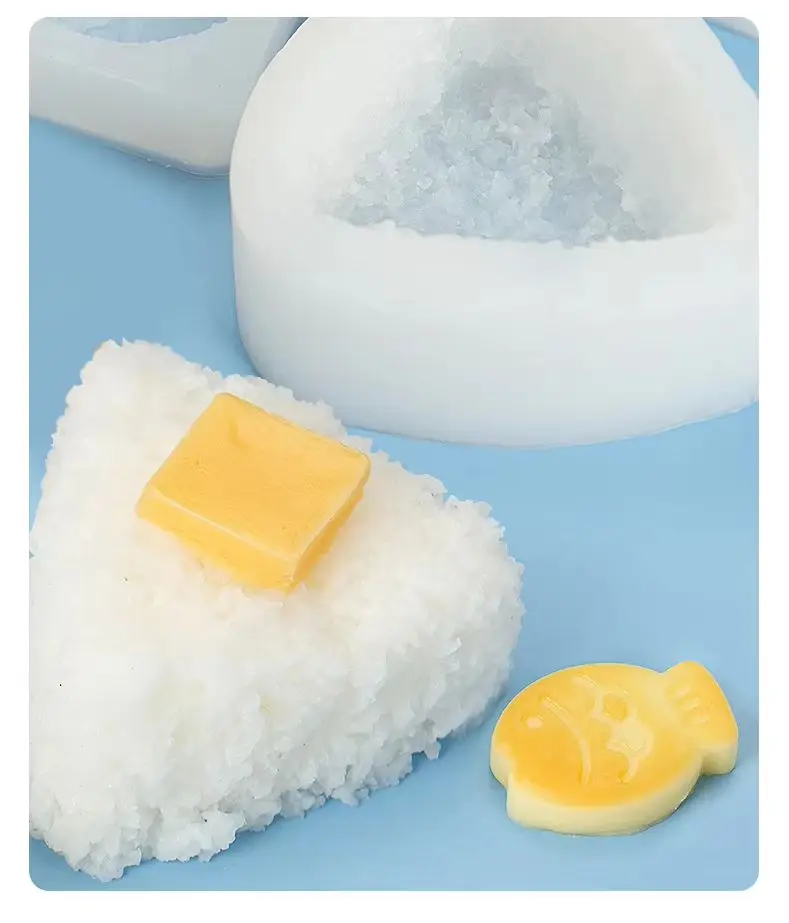 Silicone Mold Set for Squishy Rice Ball Cheese Bread & Sushi - Cat Paw & Puppy Shapes - DIY Handmade Craft Material
