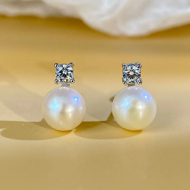 

D-color Moissanite earrings s925 sterling silver, light luxury and high-end fashion jewelry with GRA certificate