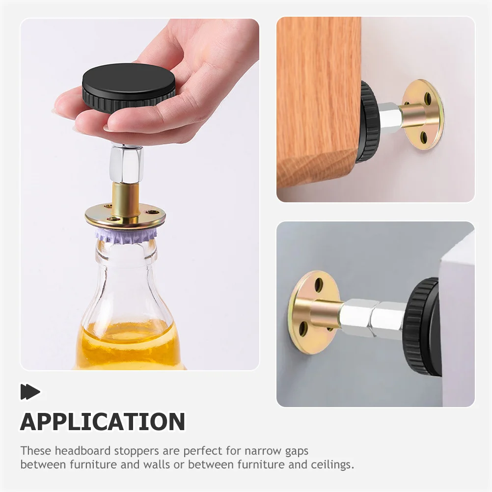

4Pcs Anti-Collision Fixer Premium Headboard Stoppers 64-87Mm Adjustable Bed Frame Support for Wall Mounting Headboard Stabilizer
