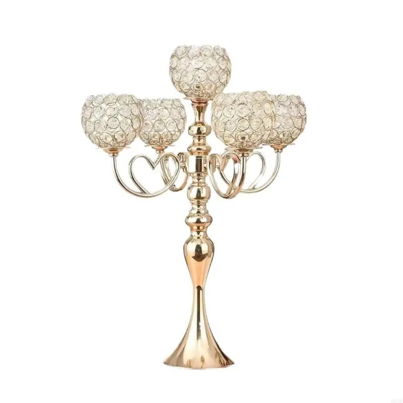 Elegant 5 Head Stand Traditional Metal Structure For Dining Table Celebration Occasion Eye Catching Home Decoration B03E