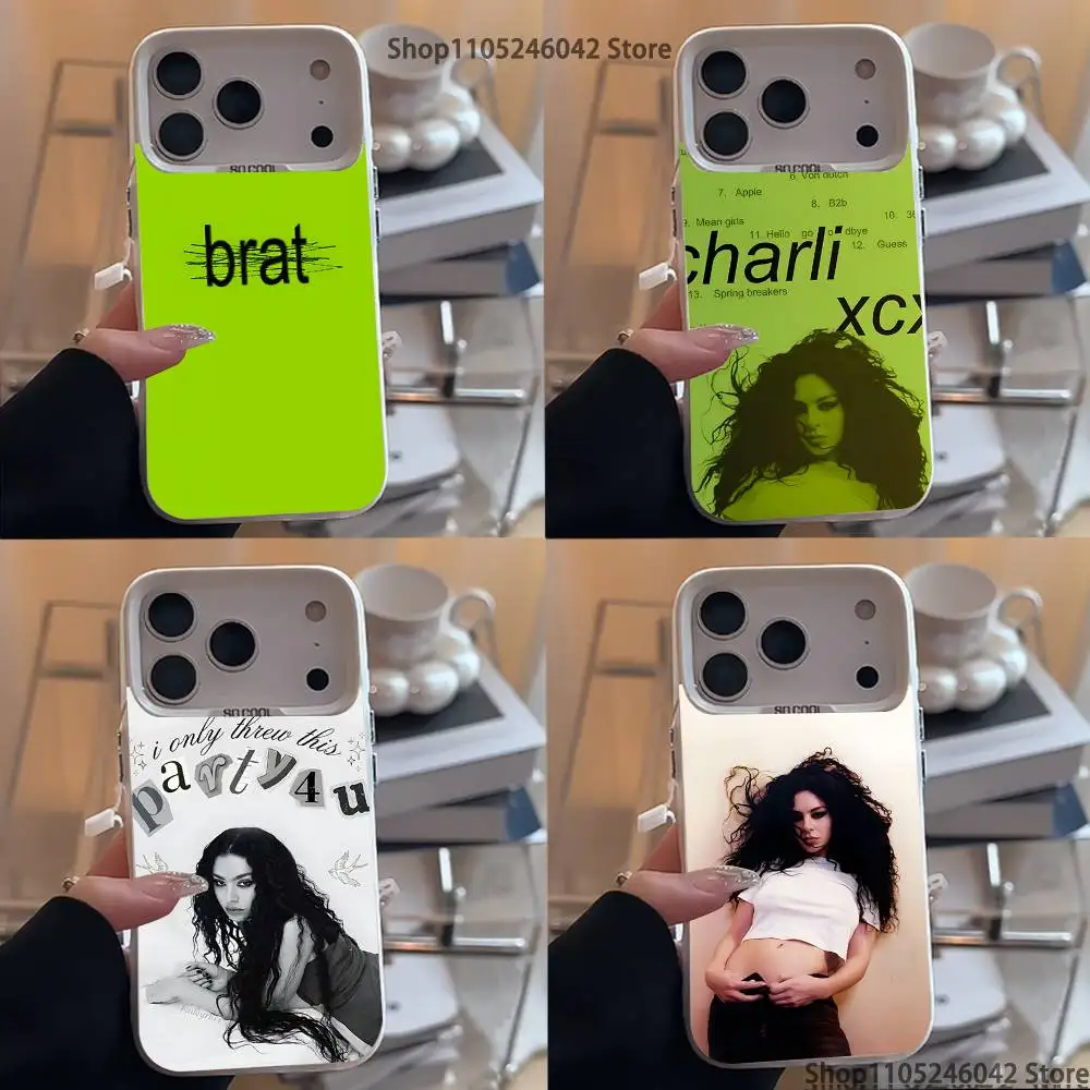 

C-Charlis XCX Brat White Matte Shockproof CoverPhone Case For iPhone 17,16,15,14,13,12,11,Pro,XS,Max,Plus,Mini,SE4,E
