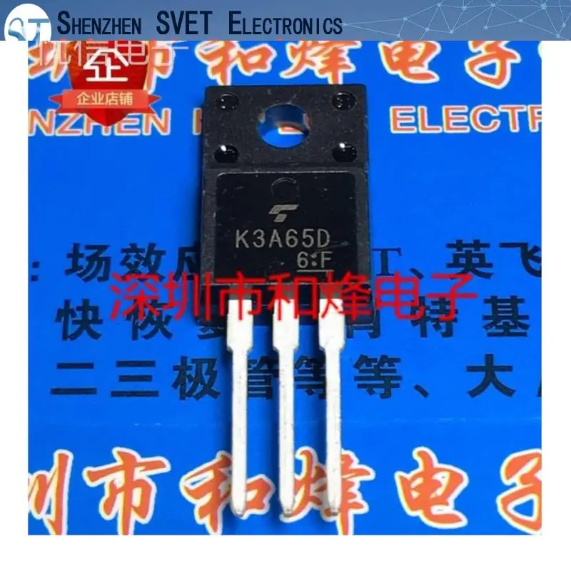 10PCS-50PCS  K3A65D TK3A65D  TO-220F MOS 650V 3A  Original In Stock Fast shipping