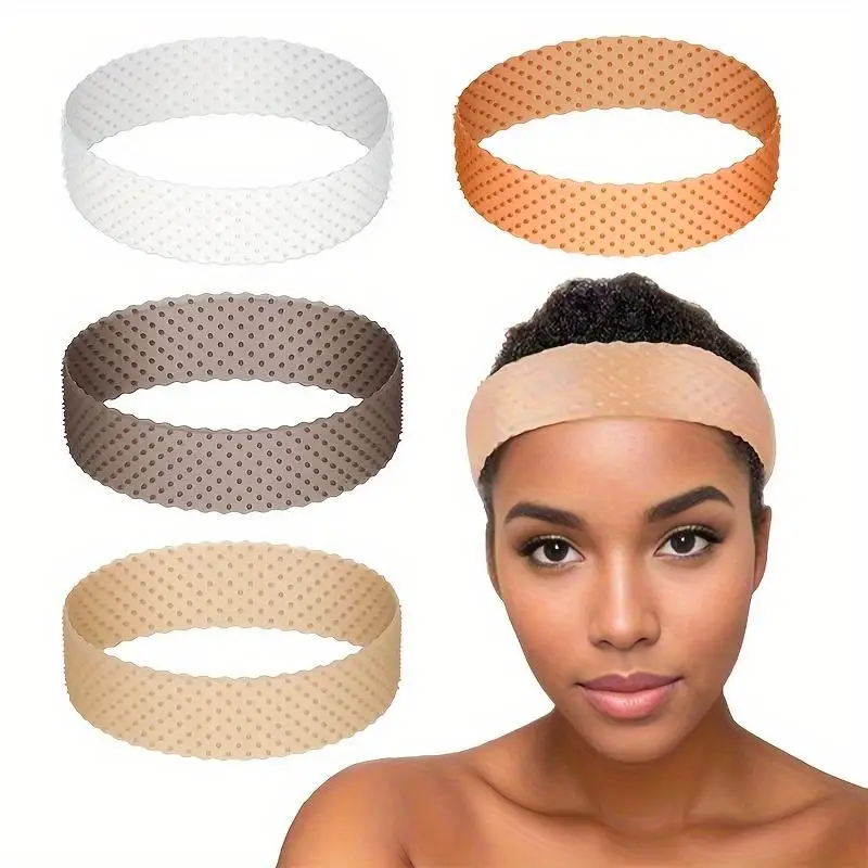 Multi Functional Anti Slip High Elasticity High-Quality Silicone Sports Headband, Environmentally Friendly Silicone Wig Strap