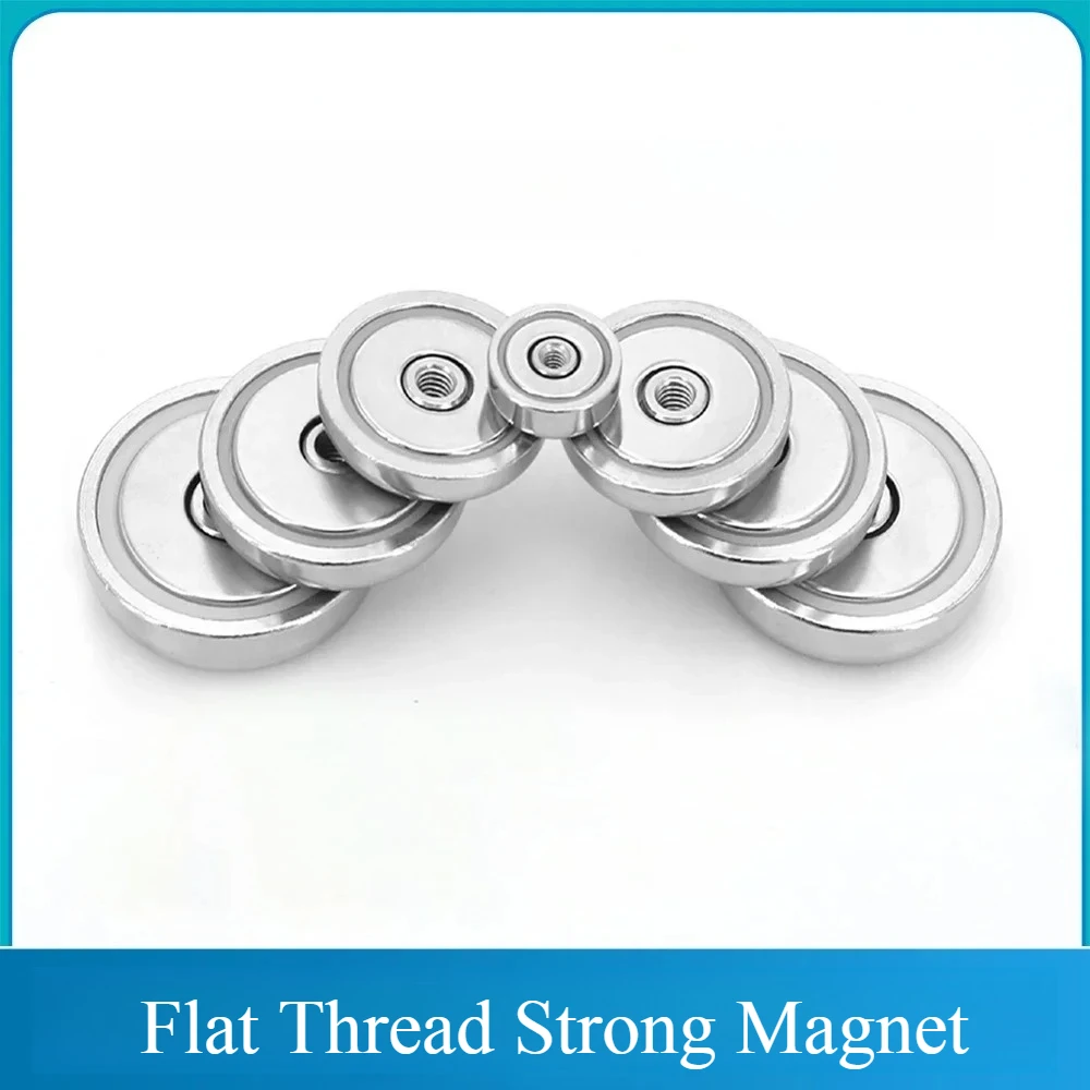 Flat Thread Straight Hole Pot Magnet Multi Purpose Thread Suction Cup Strong Magnets For DIY Building Scientific Craft