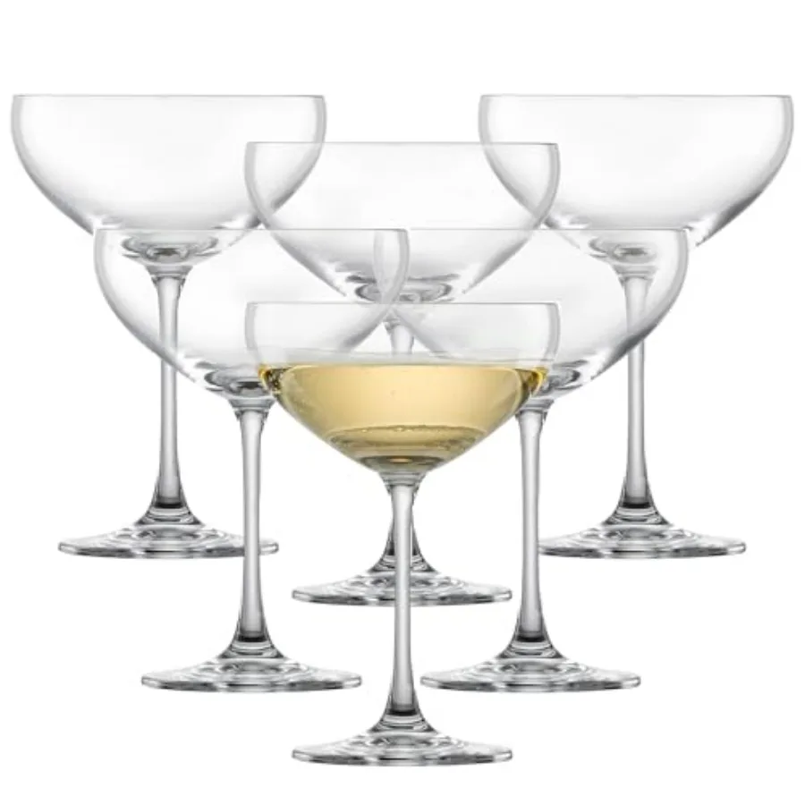 

Bar Special Champagne Bowl Set of 6 for Elegant Celebrations and Fine Dining DishwasherSafe Tritan Crystal Glasses with Premium